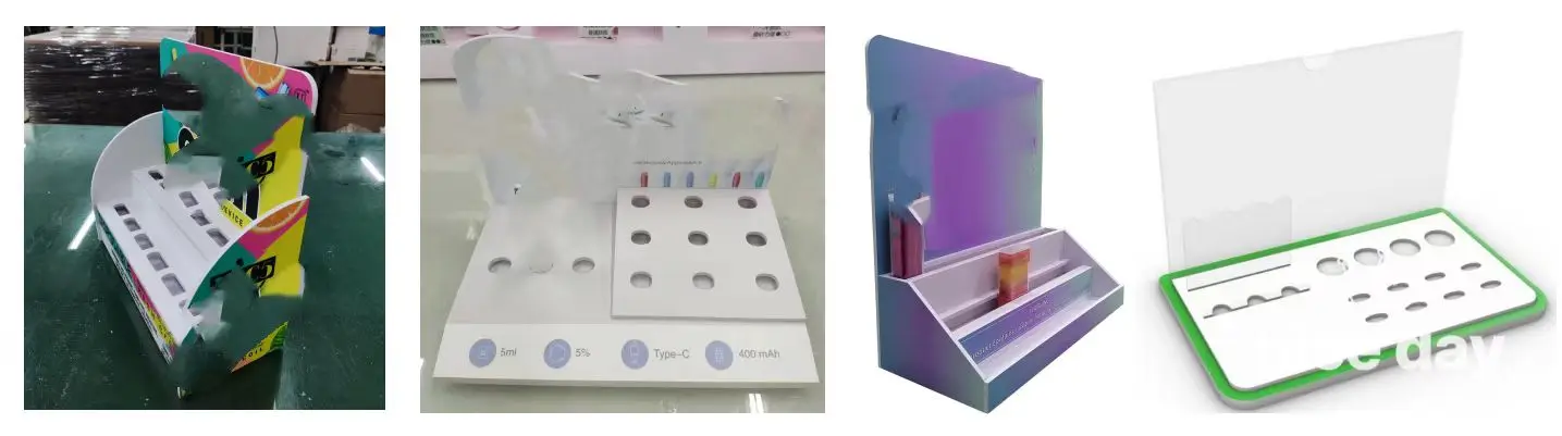 Custom print p  op products shop en carton display recycling shelves candy retail portable POS cardboard floor standee rack