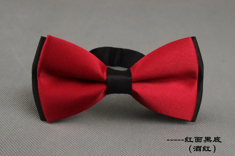 Classic Two Color Bow Tie for Man Solid Color Water Proof Double Fold Bowtie Party Wedding Accessories Female Tie Gifts for Man