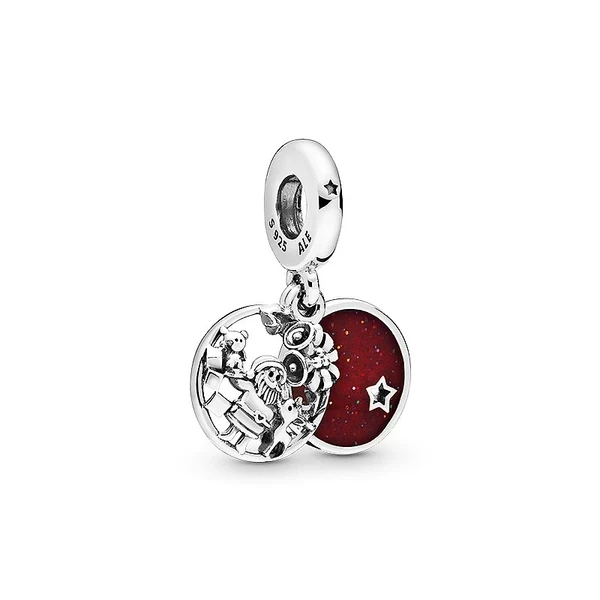 Factory Wholesale S925 Sterling Silver Bracelet Charm Christmas Love Peaceful Happy Santa Claus Charm