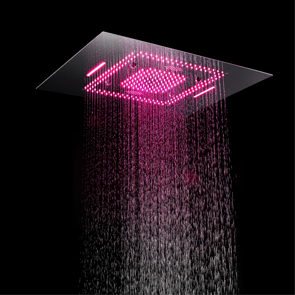 HIDEEP luxury thermostatic  600*800 mm  LED shower faucet set with music speaker system
