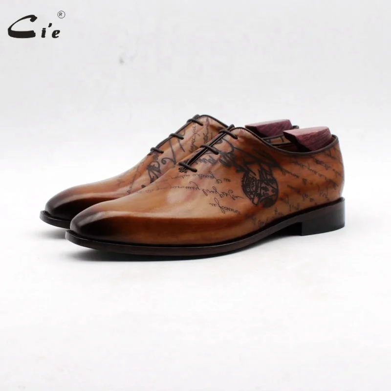 Cie Ox831 High Quality Brown Genuine Shoes Dress Formal Leather Shoes for Men