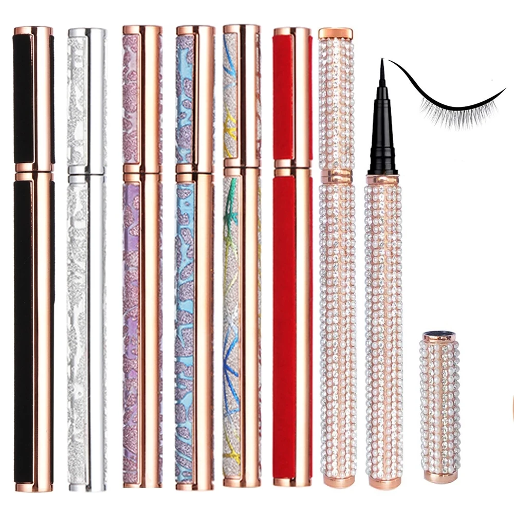 Liquid Mineral Line Eyeline Lashes Lash Gule Free Glue Vegan Waterproof Adhesive Magic Eyeliner Pen Lash Glue