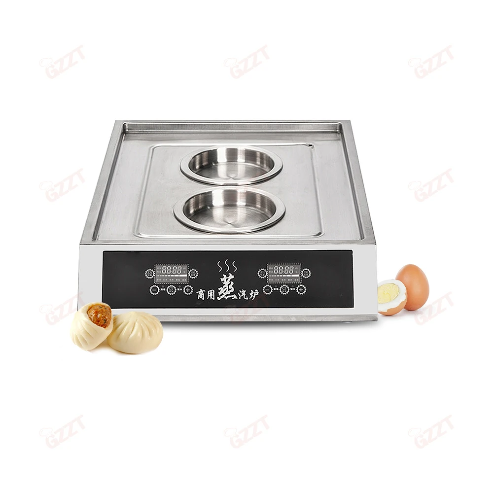 High Power Electric Bun Steamer Commercial 6kw 8kw Dumpling Baozi Stuffed Food Steamer Machine With Water Shortage Protection