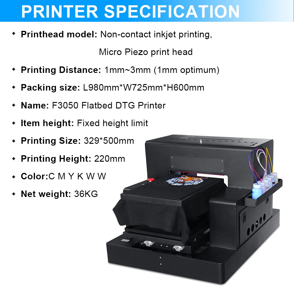 A3 DTG digital Inkjet t-shirt printer direct to garment t shirt printing machine printing shoes/cotton/Jeans