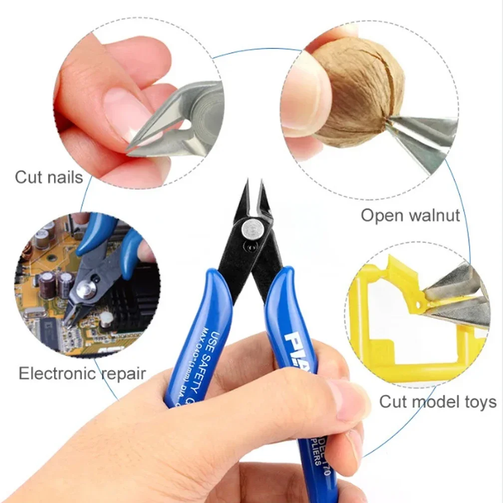 10PCS Universal Pliers Multi Functional Tools Electrical Wire Cable Cutters Cutting Side Snips Flush Stainless Steel Nipper