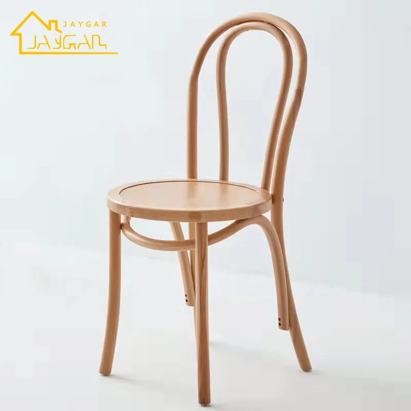 Wholesale bistro antique wooden chairs mid century french thonet style chair restaurant bentwood stackable dining chairs