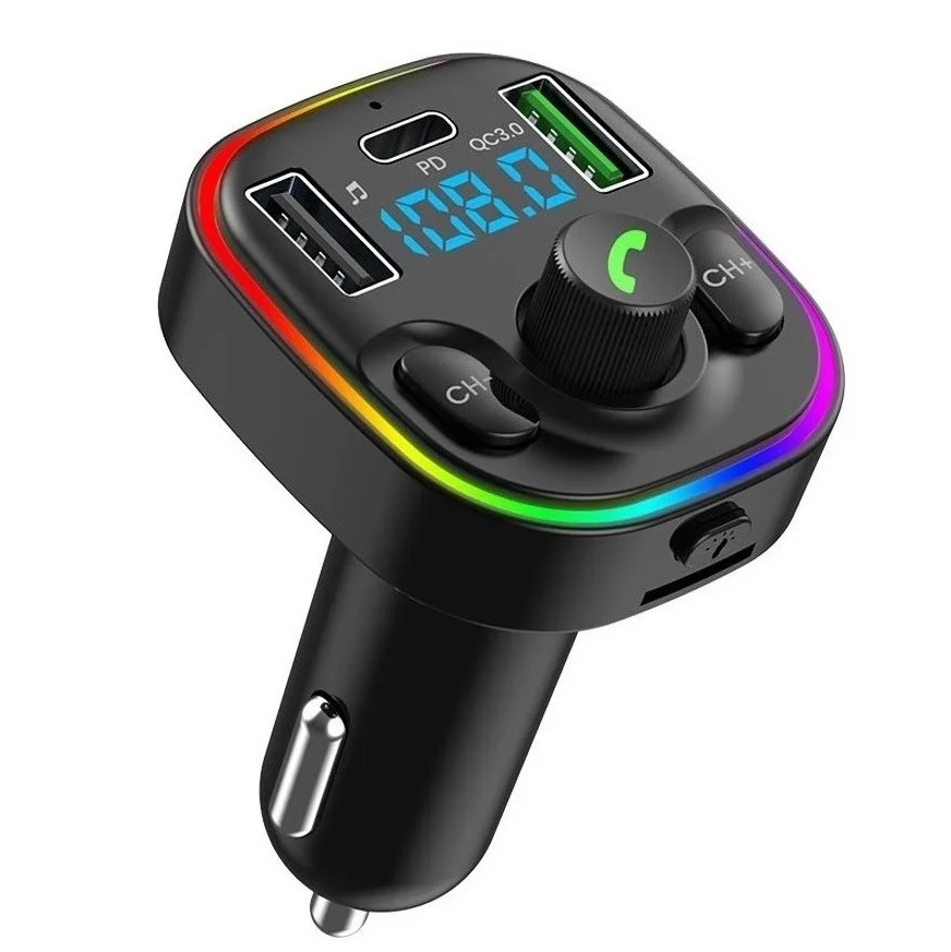 20W Universal 5V3A G47 Car LCD Bluetooth MP3 Player Hands-Free Dual USB Charger for IP13 PRO 7 8 Plus Mobile Phone Adapter