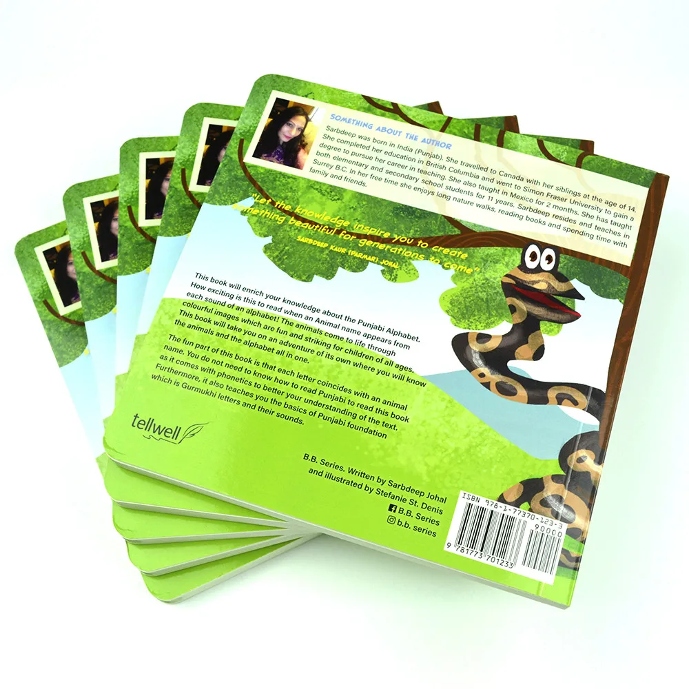 Open Flat Children Board Book Top Quality Square Card Book Printing Service