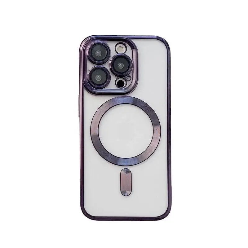 Гальванический чехол для телефона iPhone 16 Pro Max TPU прозрачный гальванический Samsung S24 Ultra