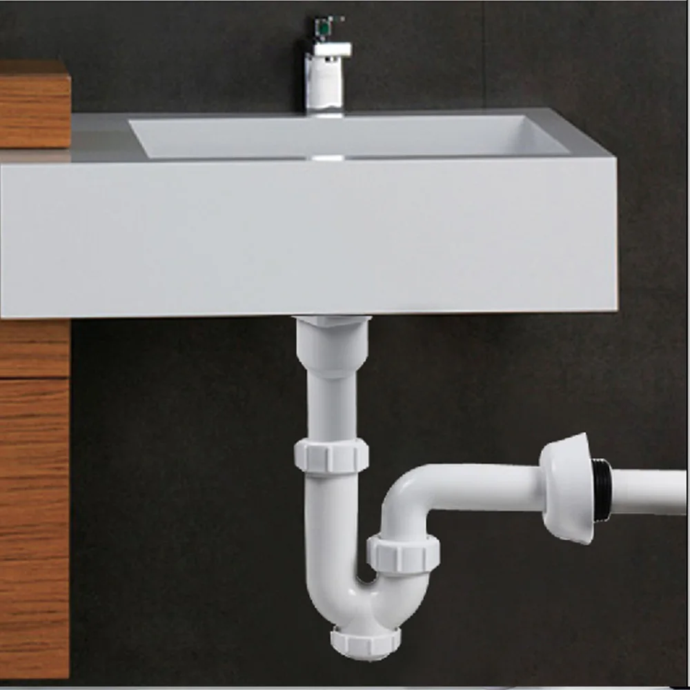 Plastic Wash Basin Drainer with Drain Pipe Siphon