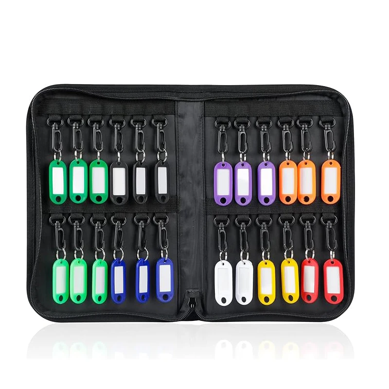 Hard Shell Custom Zip Bag High Quality Fireproof Waterproof Travel Key Bag Portable Organizer Zippered Key Carry Storage Case