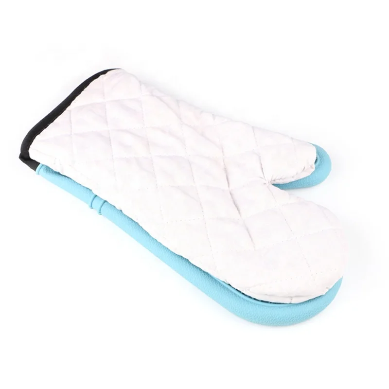 Wholesale Long Soft Inner Lining Silicone Oven Mitt Baking Cooking Silicone Custom Oven Mitts