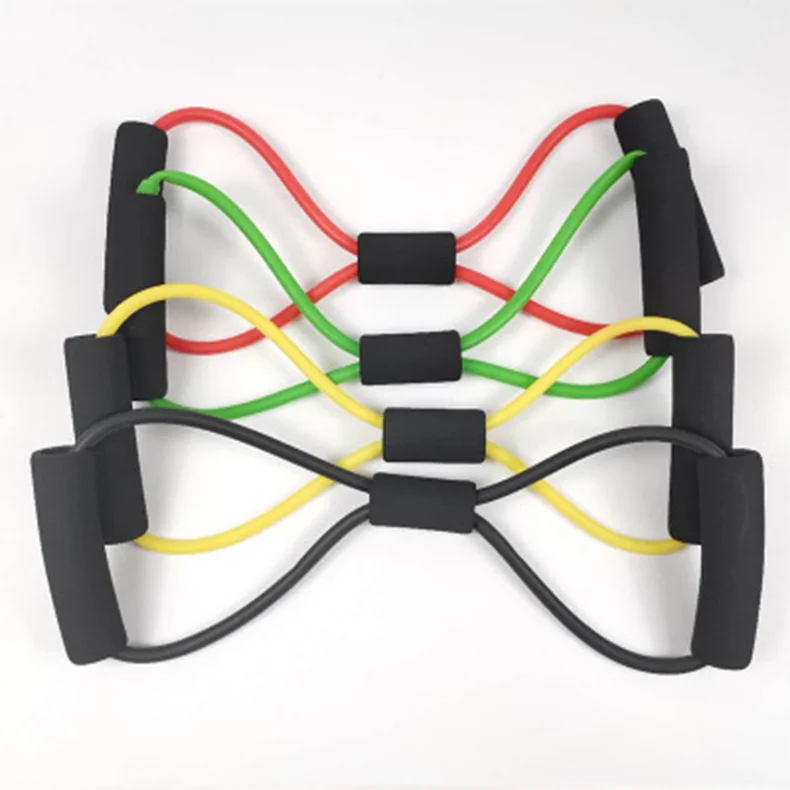 Yoga Resistance Exercise Bands 8 Word Chest Expander Elastic Muscle Training Tubing Tension Pull Rope