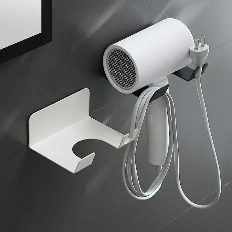 Bathroom accessories organizer hair dryer rack non-marking racks self-adhesive iron hair dryer storage shelf holder