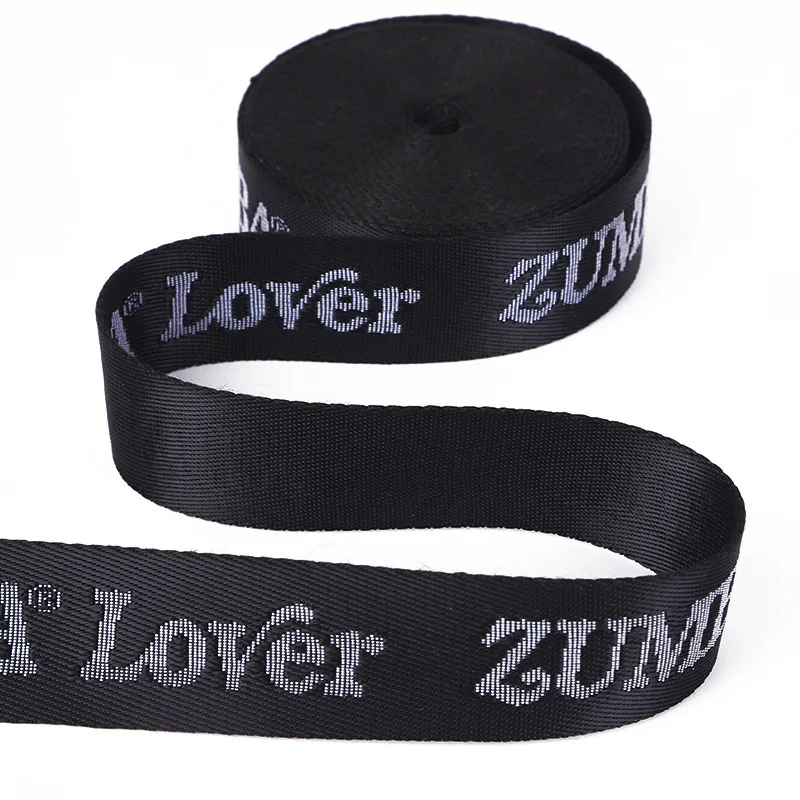 custom cloth tape jacquard Recycled PP Nylon Polyester Printed Webbing for Shoulder Strap and Luggage Strap clothes accessories