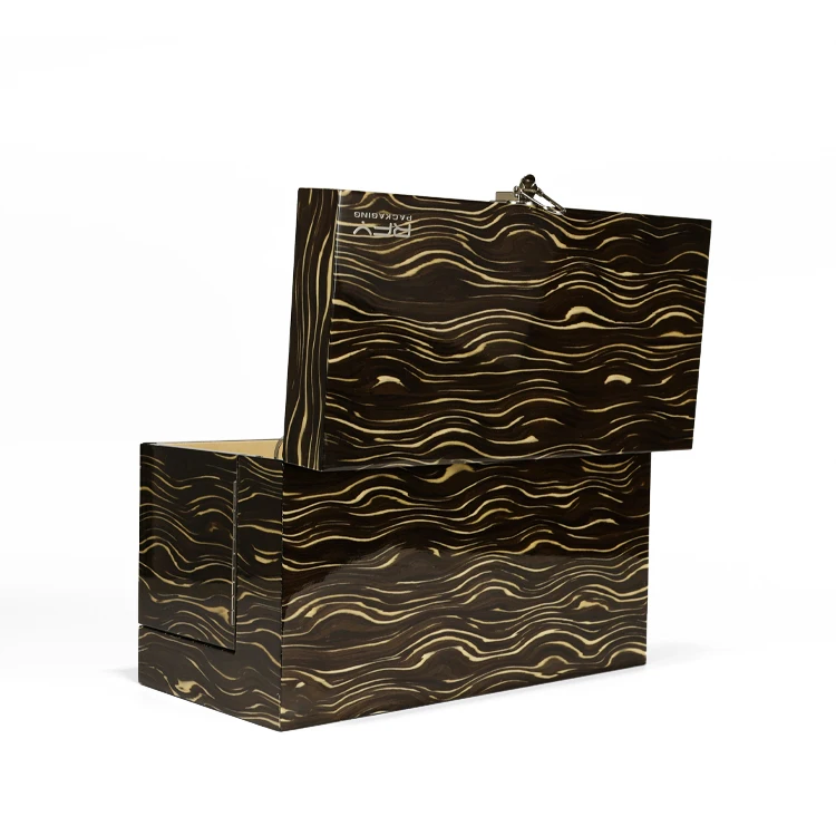 Роскошная деревянная коробка для духов из МДФ, деревянная коробка для хранения бутылок для духов