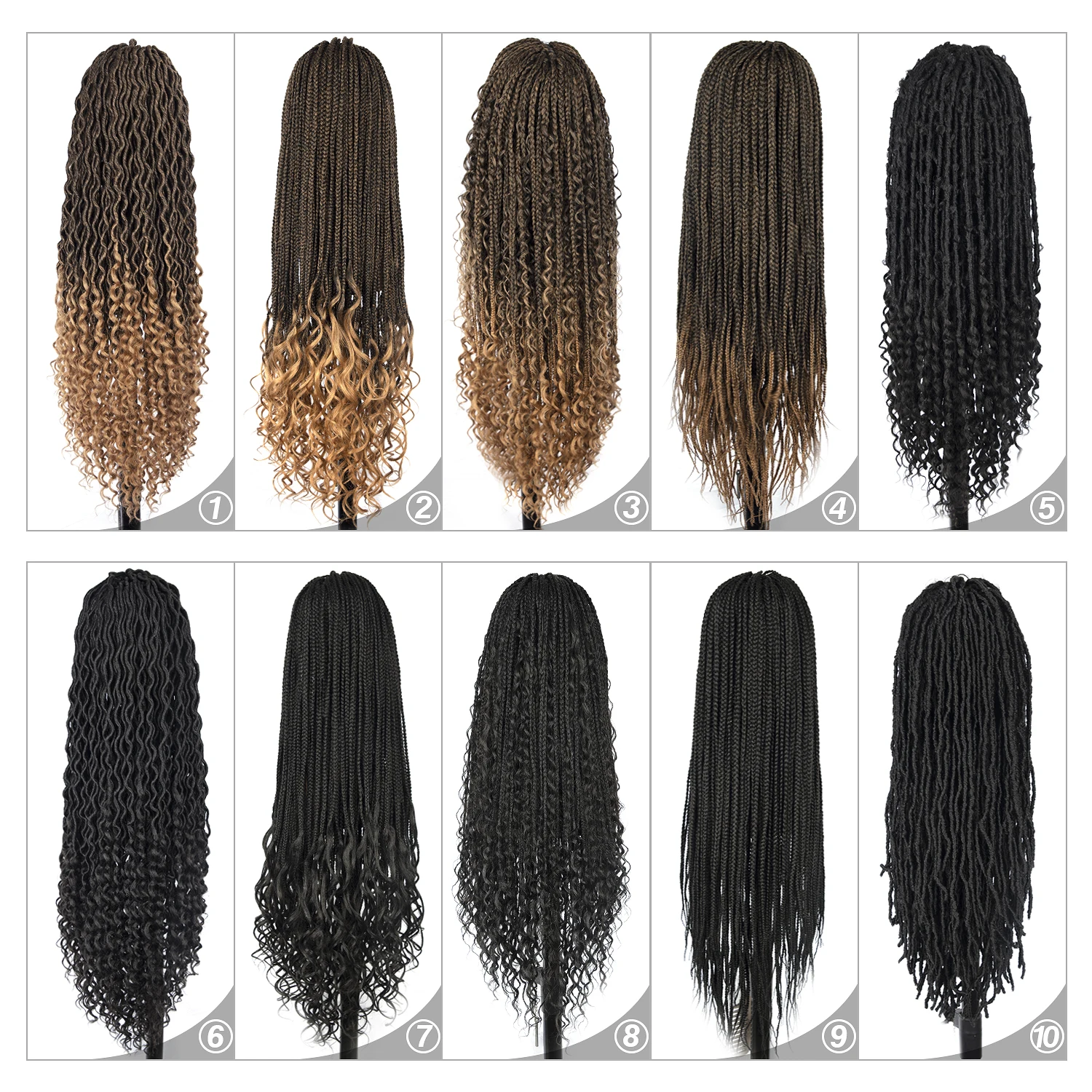 Synthetic Hair Wigs With Baby Hair,New Arrival Black Soft Butterfly Locs Wig,Handmade Lace Front Braided Wigs For Black Women