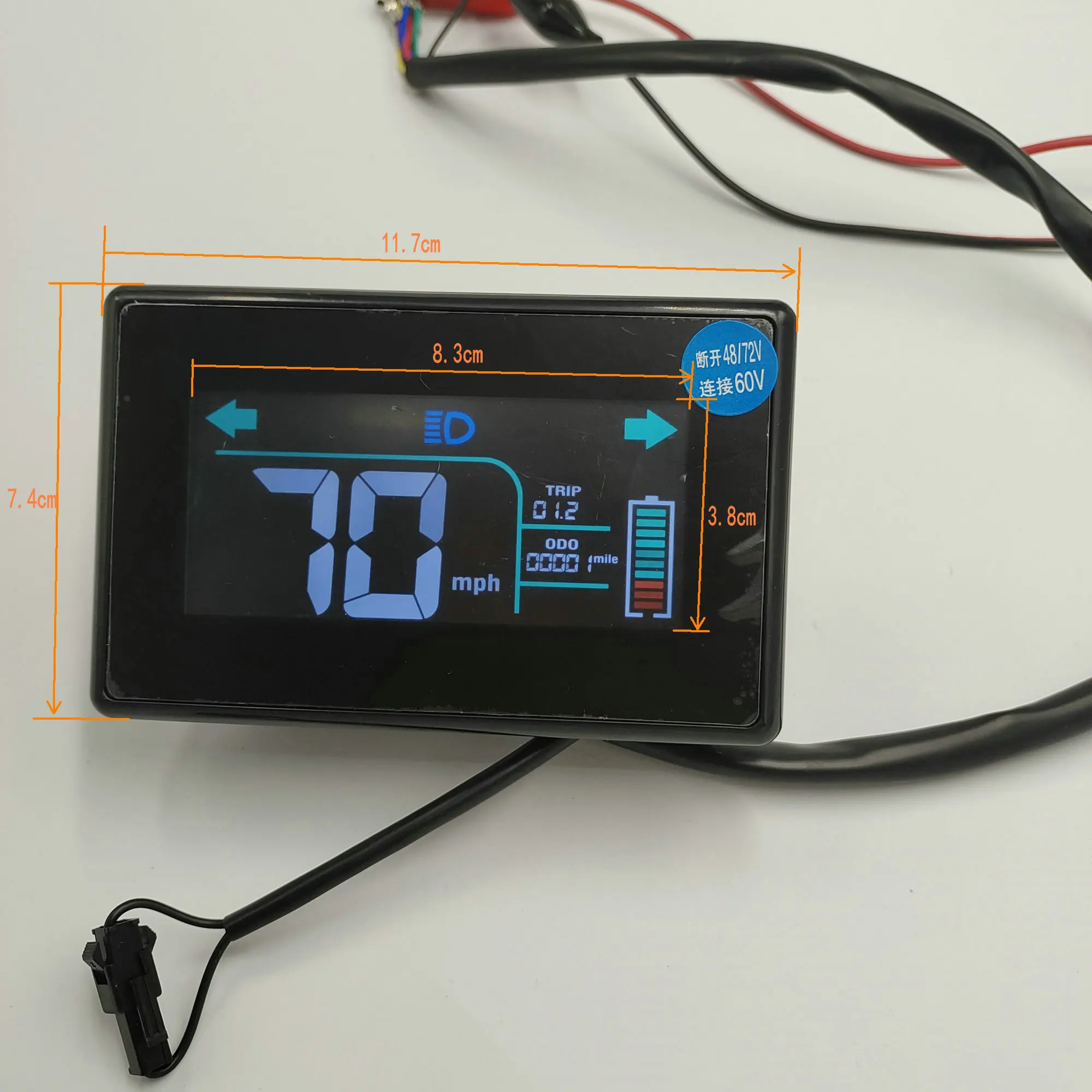 Electric Vehicle Meter Battery Level Indicator SPEEDVIEW 48V60V72V SCOOTER