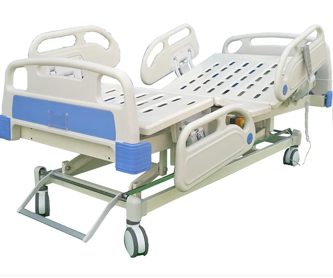 High quality medical furniture 5 functions manual semi-automatic nursing bed nursing electric hospital bed