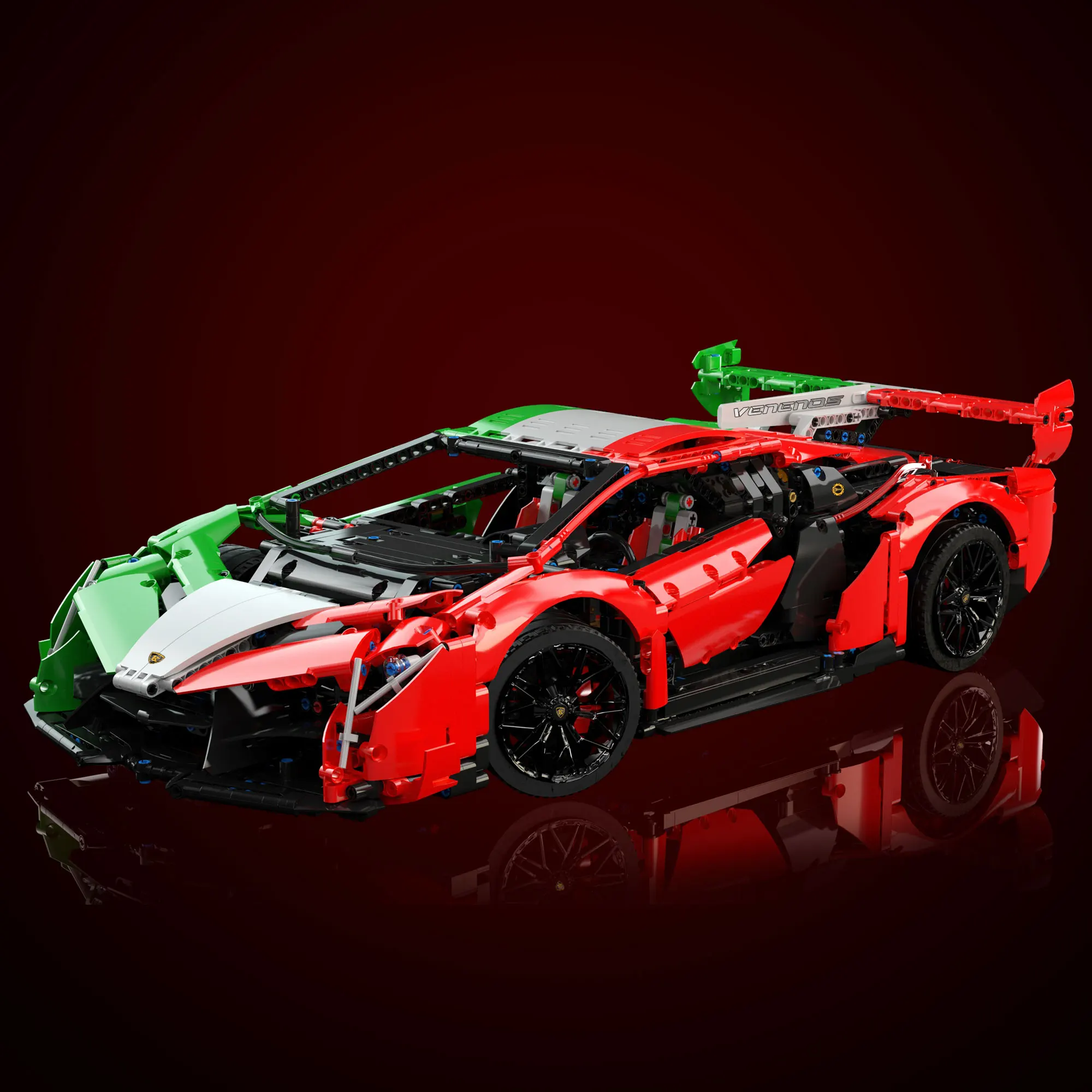 KBOX 10222 Veneno Super Racing Car Model Bricks High Tech Series Technical Set Toy For Boy Kids Building Blocks Sets