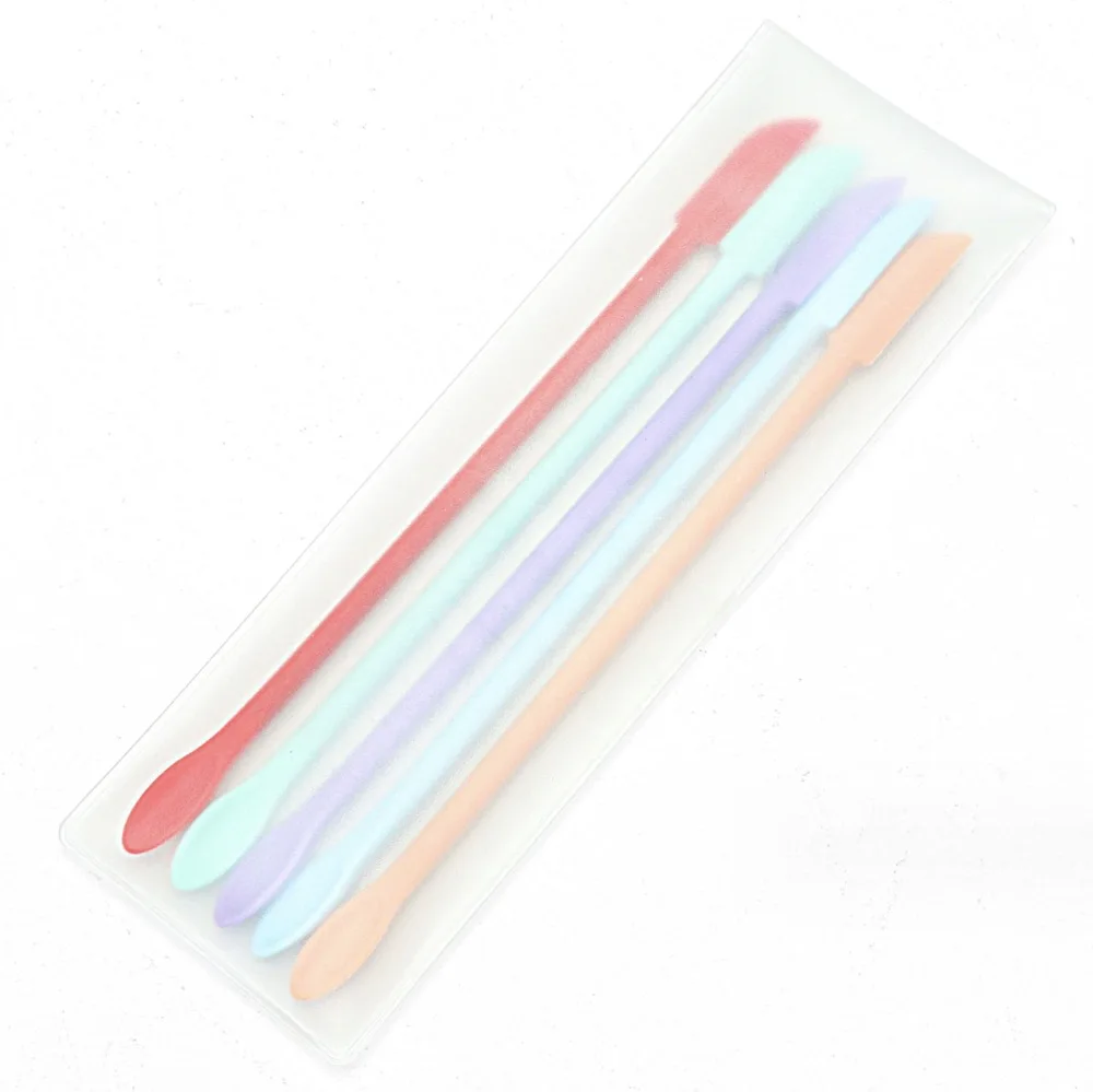 Pink Cosmetics Beauty Spatulas Scraper Tool set Silicone Small Rubber for Cream Makeup Easy use