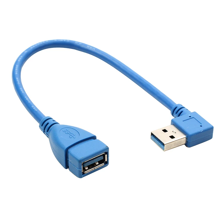 USB 3.0 Extension Cable USB3.0 A Male to Female 90 Degree Left & Right & Up &Down Angled Extender Black 20cm
