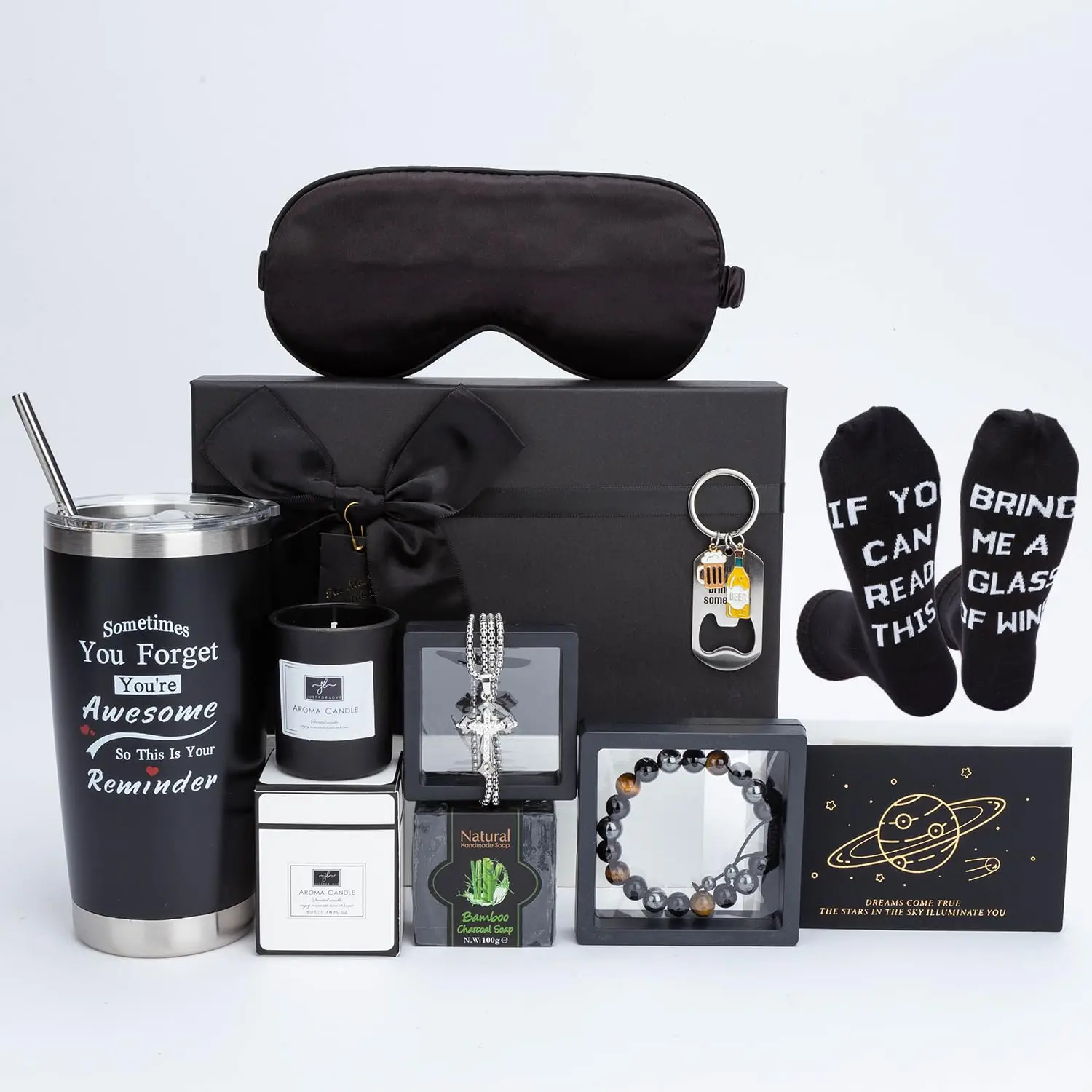 WIDEAL Thank You Funny Man Retirement Gifts Father Birthday Gifts Brother Best Dad Gifts Baskets