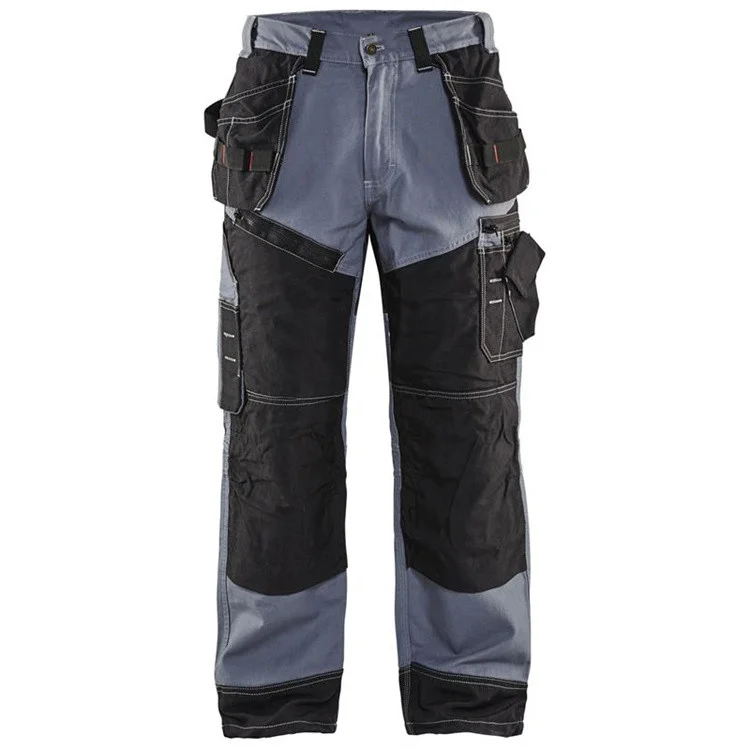 High Quality Safety Work Trousers Multi Pockets Cargo Work Pants Men Reflective Hi Vis Workwear Trousers