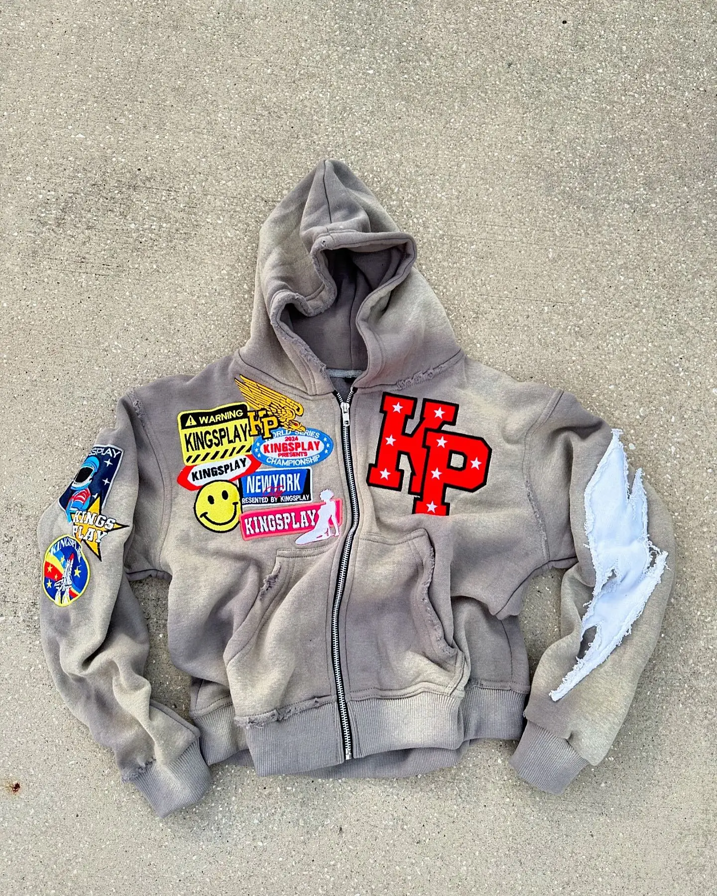 OEM Terry Cotton vintage acid wash fire zipper boxy fit zip up cropped hoodie custom high quality sun faded heavyweight hoodies
