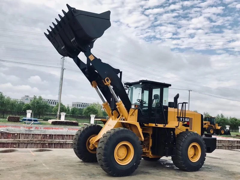 5Ton Wheel Loader Front End Loader with Spare Parts SYL953H within Earthmoving Machinerywith 4.5cbm and 17100kg Operating weight