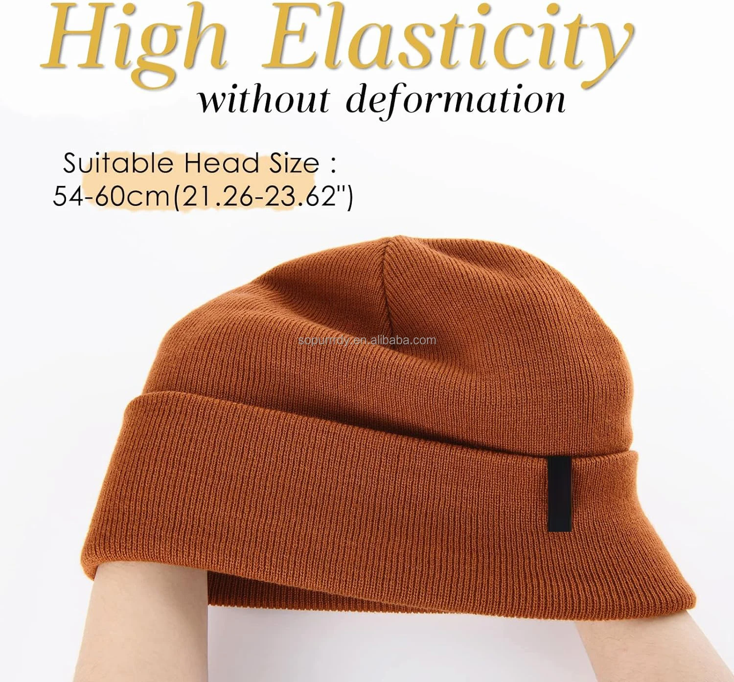 Custom Logo Mens Knit Cuffed Beanie Hat for Men Women Winter Hats for Women Men Soft Warm Unisex Cuffed Beanie Knitted Cap