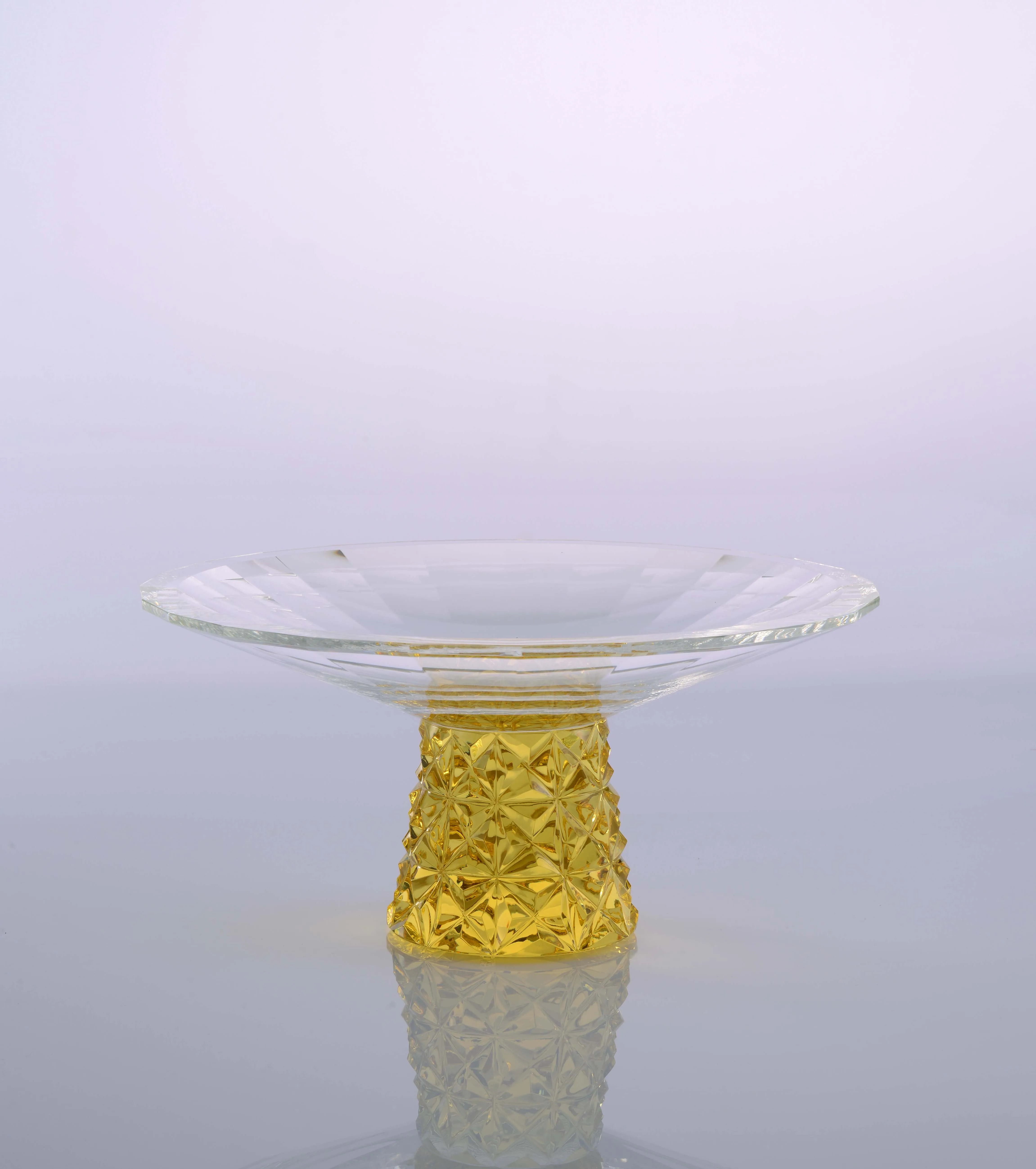 High Grade Handcrafted Crystal Glass Fruit Bowl crystal plate for home decoration