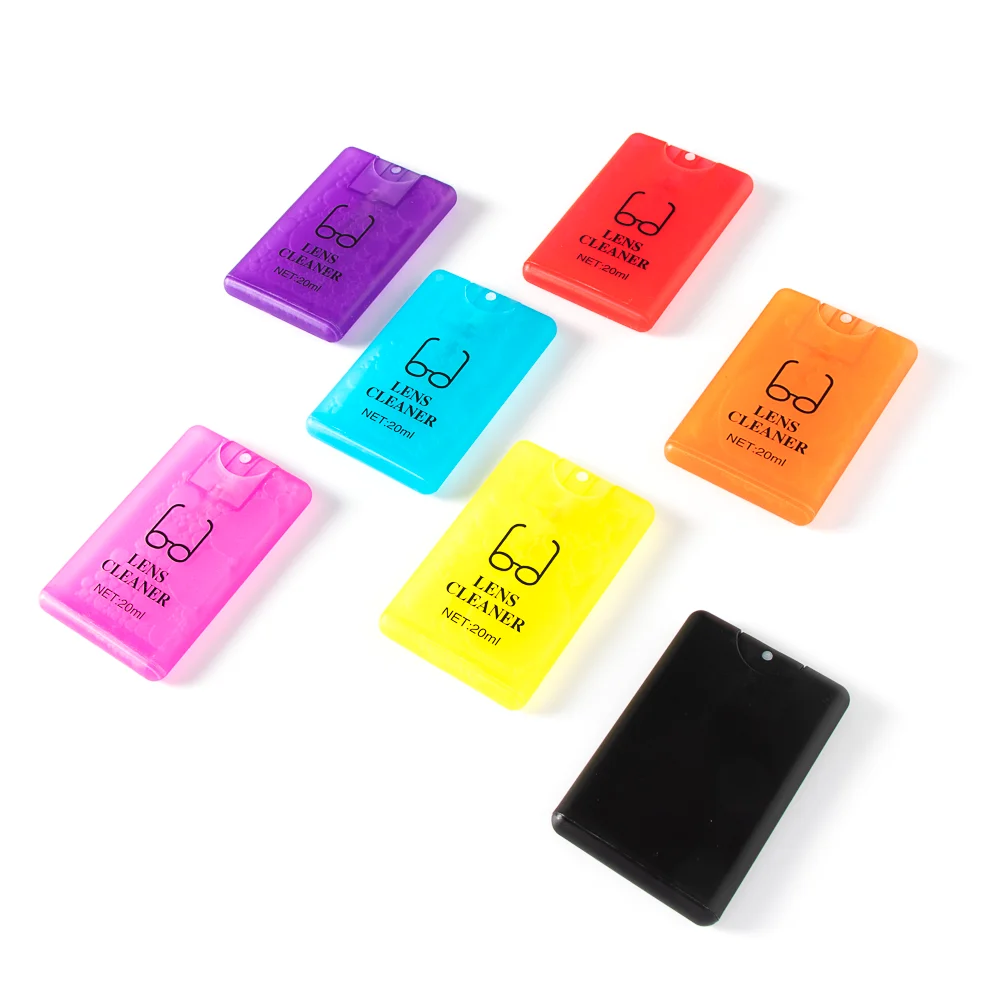 customized 20ml Portable card bottle Cleaning Liquid Spray  lens cleaning solution lens cleaning spray