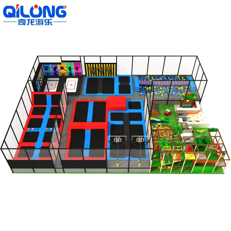 QILONG хорошее качество профессиональный новый дизайн Батутный парк Крытый