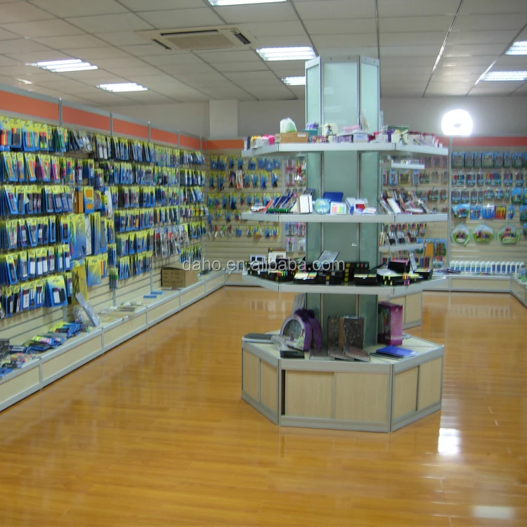 aluminium frame slatwall display stand showroom rack