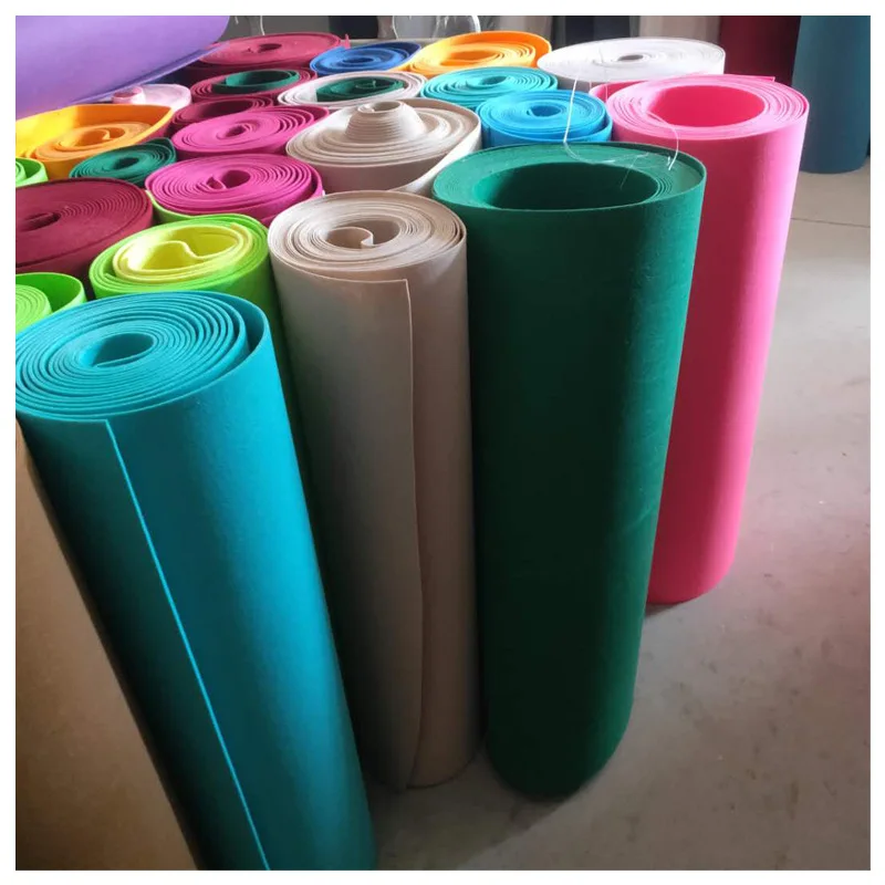 1mm 2mm 3mm 4mm 5mm 10mm Thick Wool Polyester Spunbond Needle punched felt fabric for Bag Felt cloth