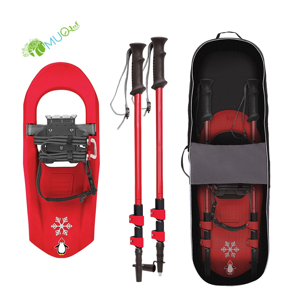 YumuQ OEM/ODM Kids Lightweight Snowshoes with Easy-pull Binding, Friendly Release Strap Animal Flux Snowshoes