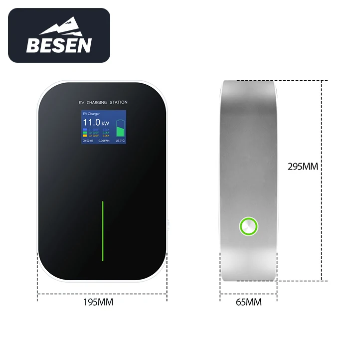 BESEN waterproof 32A 11kW EV WALL BOX RFID Easy-installing CHARGING STATION