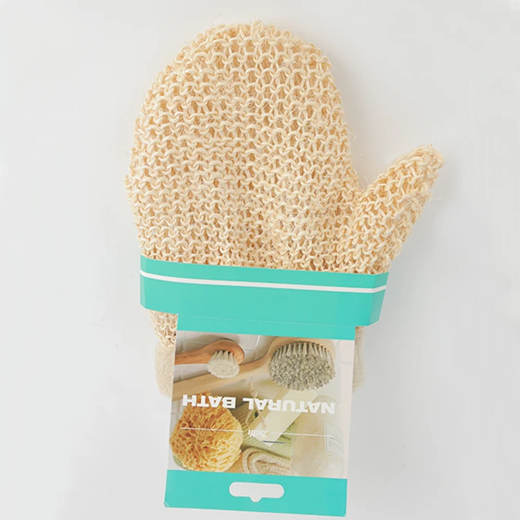 Экологически чистые натуральные отшелушивающие Сизалевые перчатки из конопляного волокна, рукавица, варежка, губка для ванны, скребок для удаления омертвевшей кожи, перчатки