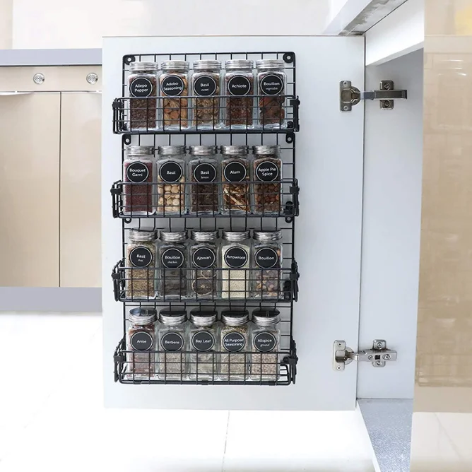 Closet Spice Rack Wall Mounted Spice Rack