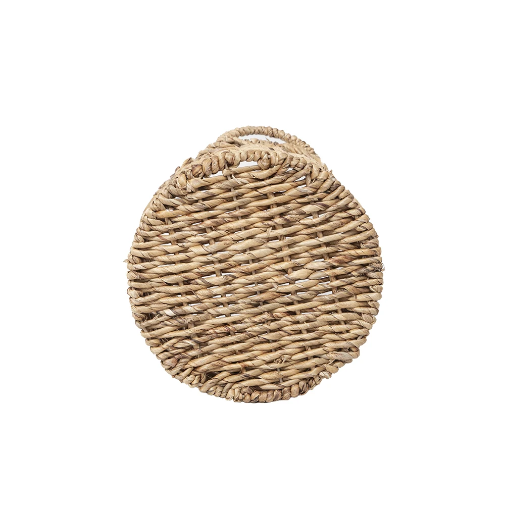 Hot-selling Water Hyacinth Paper Rope Hand-woven Storage Basket Household