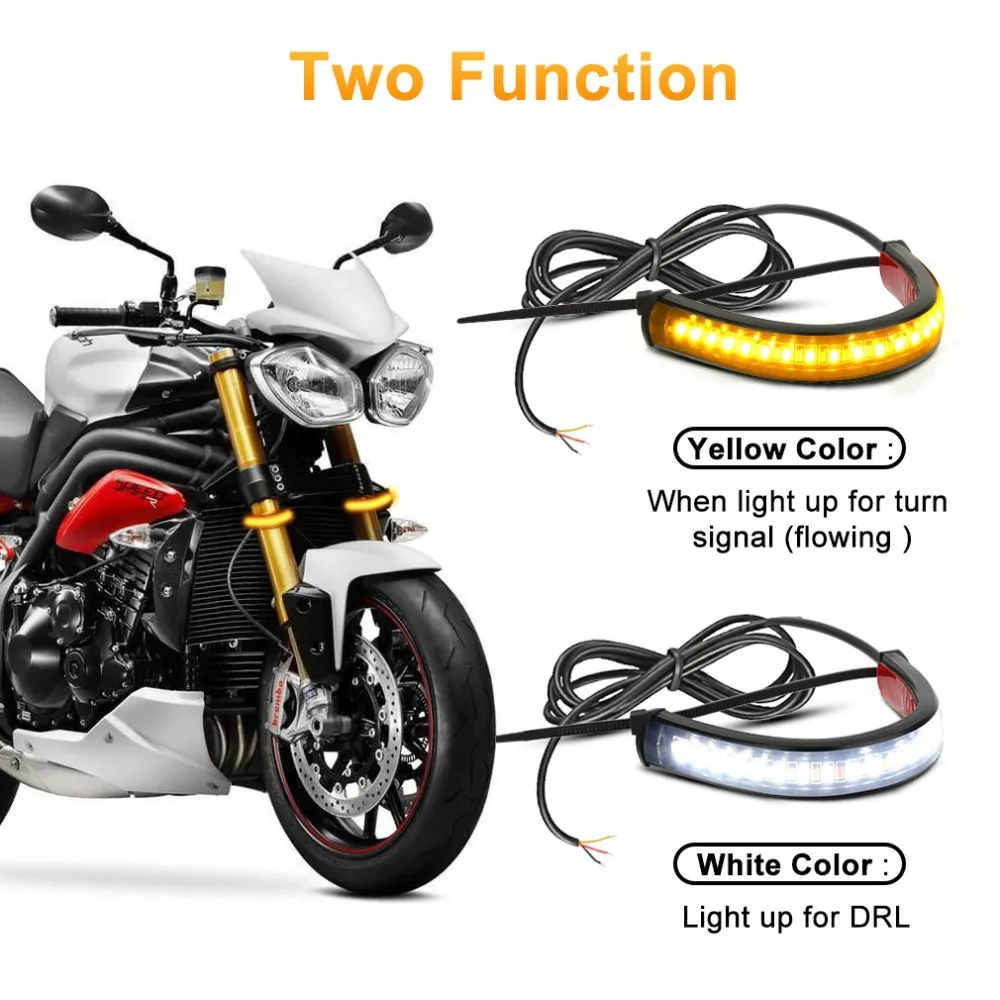 Motorcycle led shock absorber light bar brake indicator light bar Motorcycle Signal Light