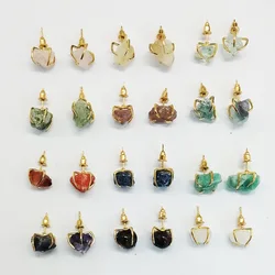 Серьги-гвоздики из натурального камня