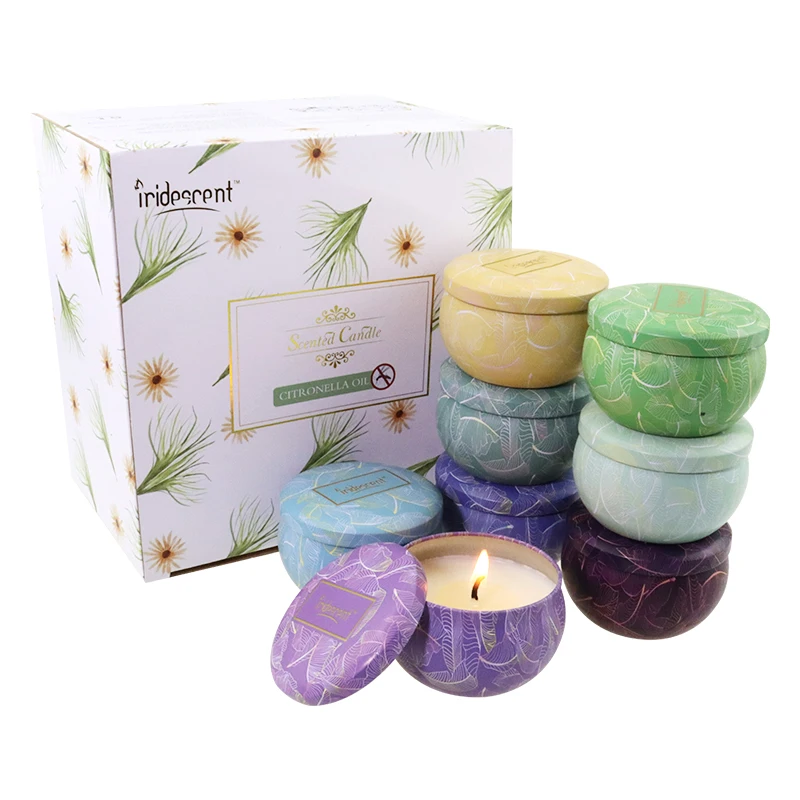 Wedding Decoration 100%Soy Wax Decorative Custom Gift Aroma Tin Scented Candle
