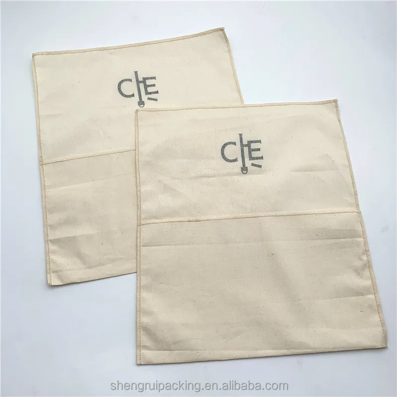 Biodegradable 100% Cotton Envelope Packaging Dust Bag for Shoes Handbags Clothing Cotton Flap Cosmetics Packaging Bag