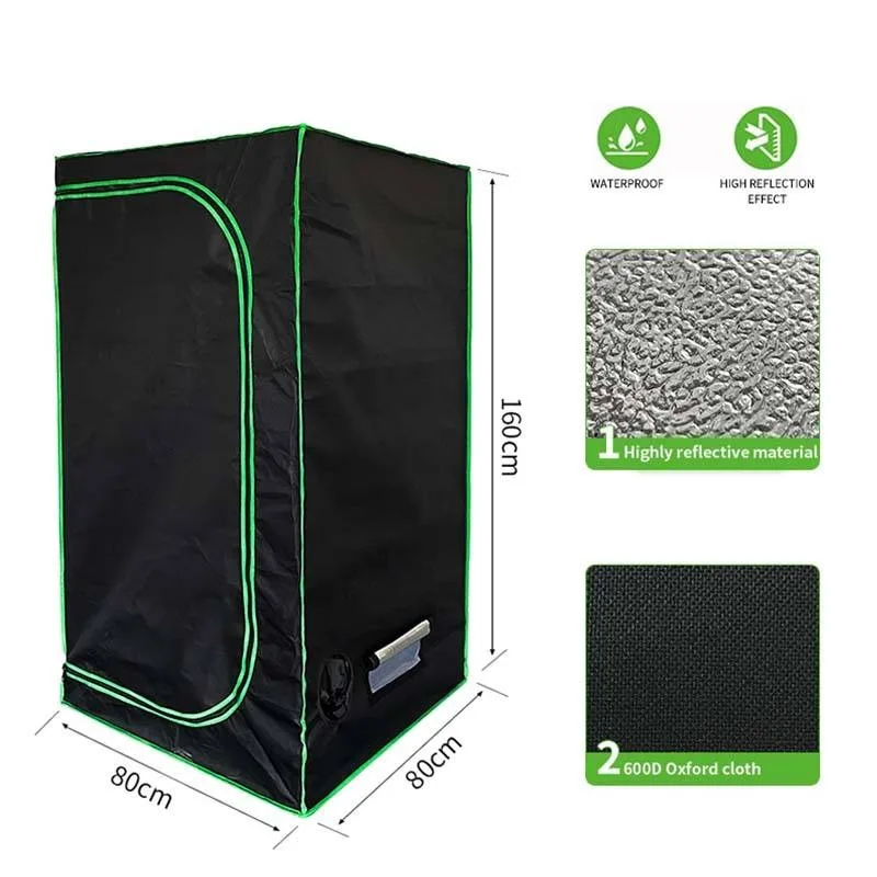 150X150X200cm 600D Indoor Hydroponics Growing Tent Grow Room Box For Plants Growing