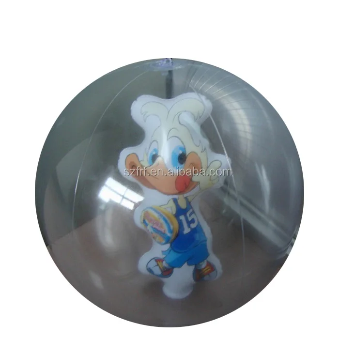 Advertising Store Display Promotion Gifts PVC Inflatable Beach Ball with 3D Character Figure Duck Inside
