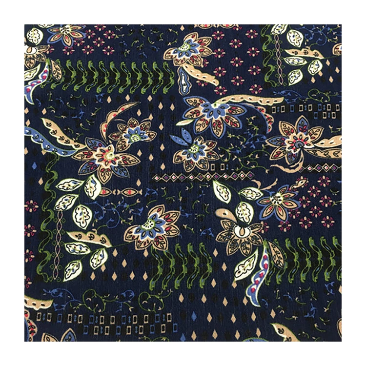 Breathable and comfortable wrinkle-free print rayon fabric printed for women