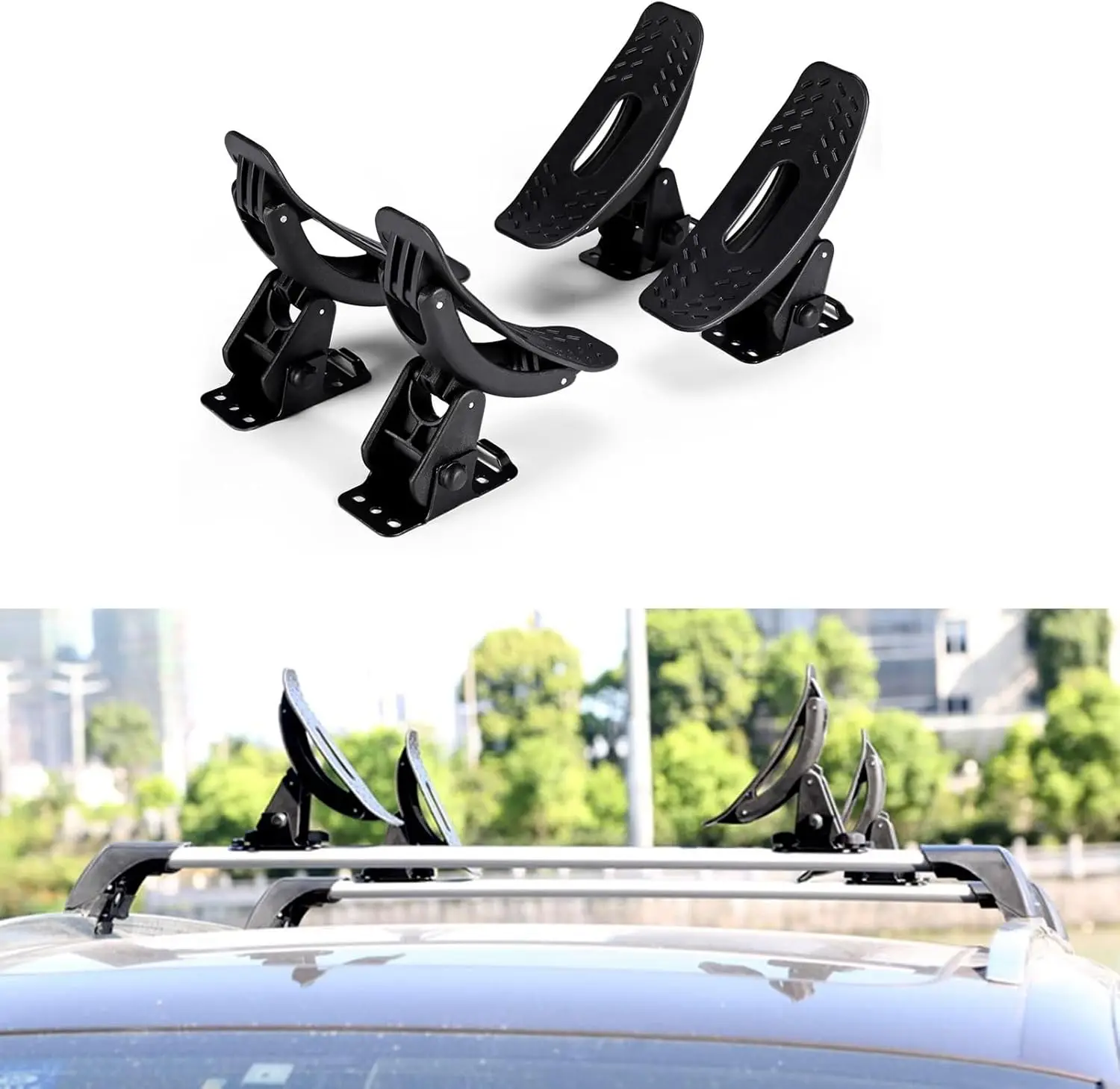 Universal Kayak Roof Rack Saddles Roof Mounting Kit for Car SUV Truck Cross Bars