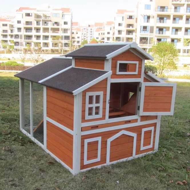 Wooden chicken house designs coop hen hutch pet house with large run